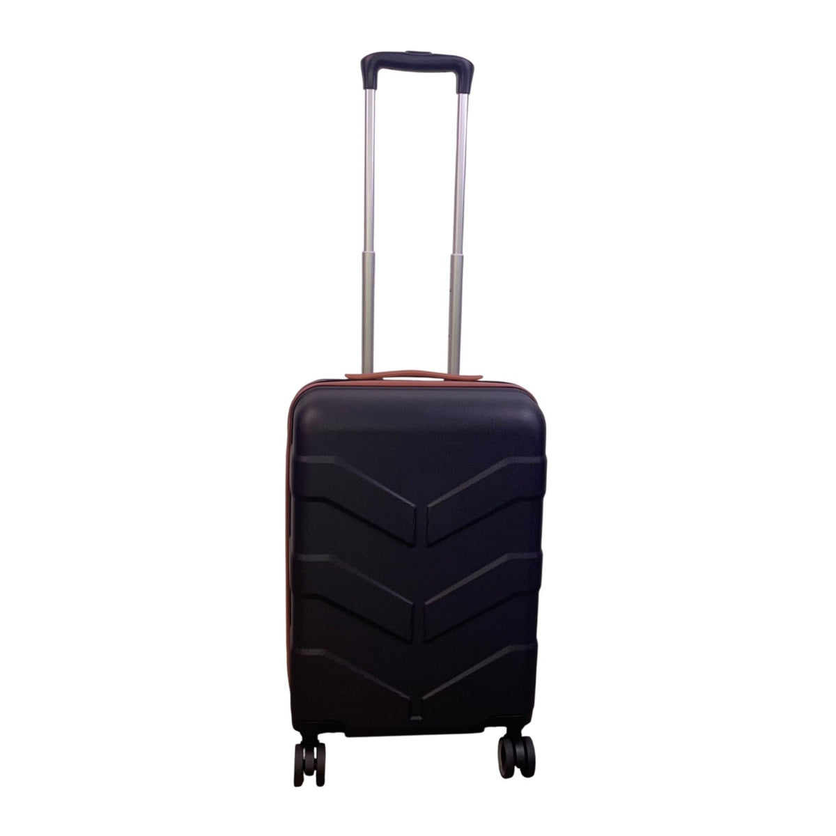 Tilymol Black & Orange Telescopic Handle TSA Lock Hard-Shell Spinner Luggage
