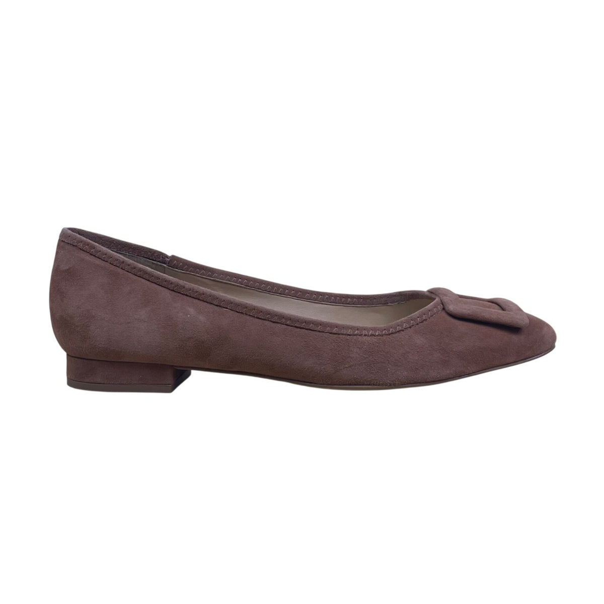 Talbots Women’s Brown Suede Leather Avery Buckle Flats Shoes Size 8M