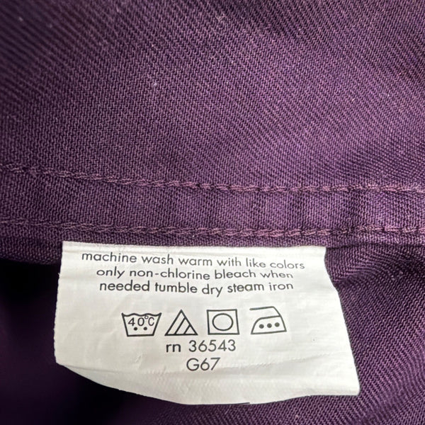 Michael Kors Mens Purple Cotton Button-Up Long Sleeve Shirt Regular Fit Sz 15.5