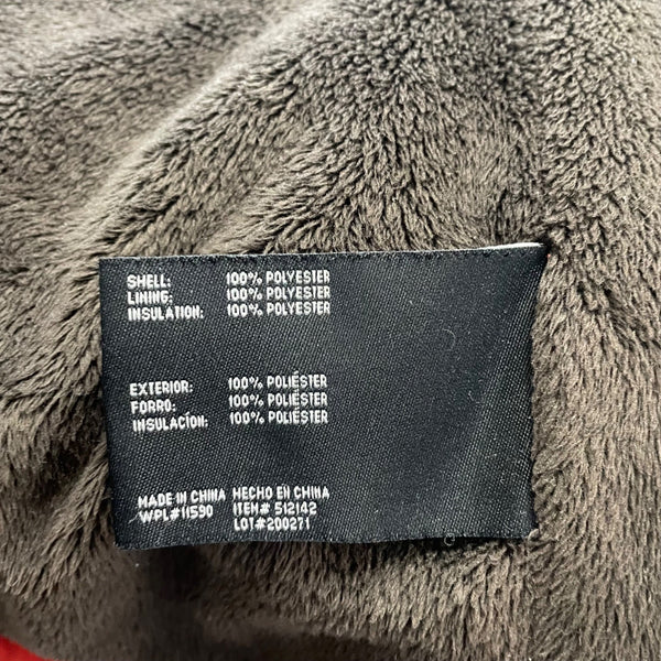 Weatherproof Womens Red Quilted Jacket  Faux Sherpa Lined Full Zip Sz M