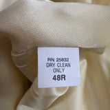 Circle S Mens Cream Western Blazer Jacket Classic Vintage Style Sz 48R