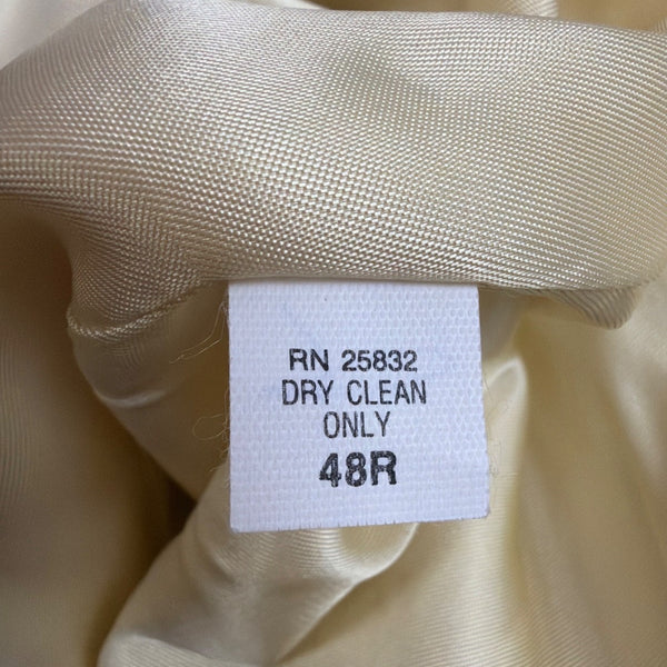 Circle S Mens Cream Western Blazer Jacket Classic Vintage Style Sz 48R