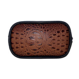 Bar Harbor Women’s Brown & Black Croc Embossed Faux Leather Shoulder Bag