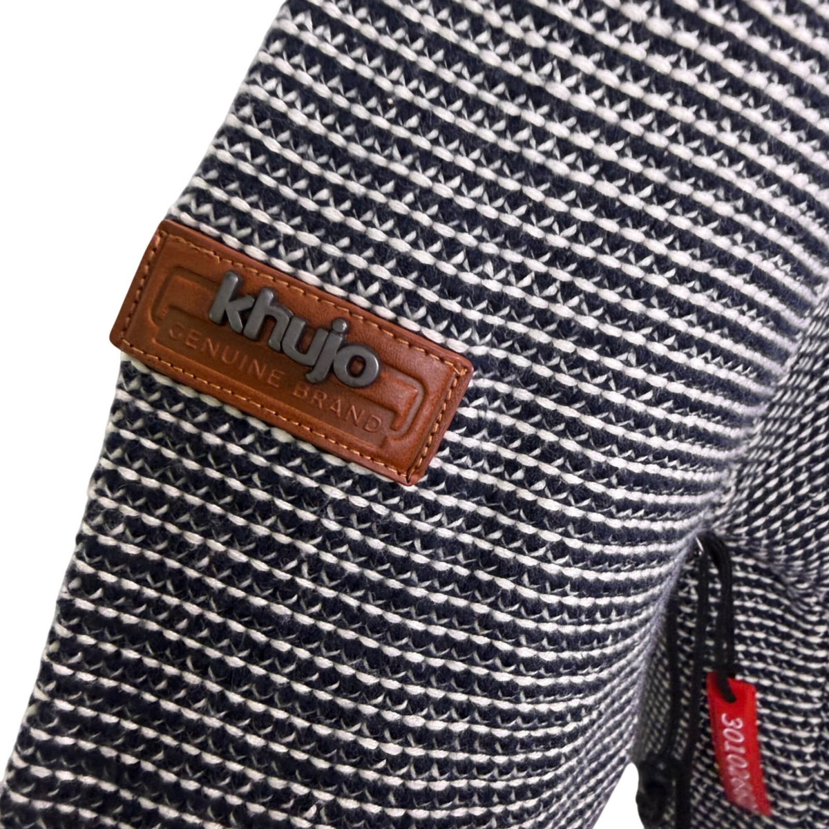 Khujo Womens Navy & White Sweater With Funnel Neck Pullover Stylish Sz M - New