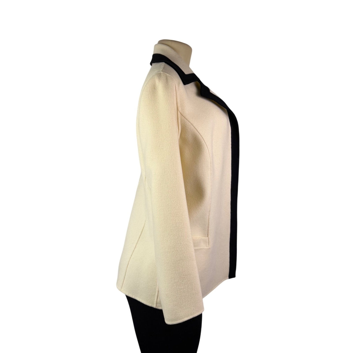 Dana Buchman Womens Cream & Black Blazer Petite Size 6
