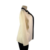 Dana Buchman Womens Cream & Black Blazer Petite Size 6