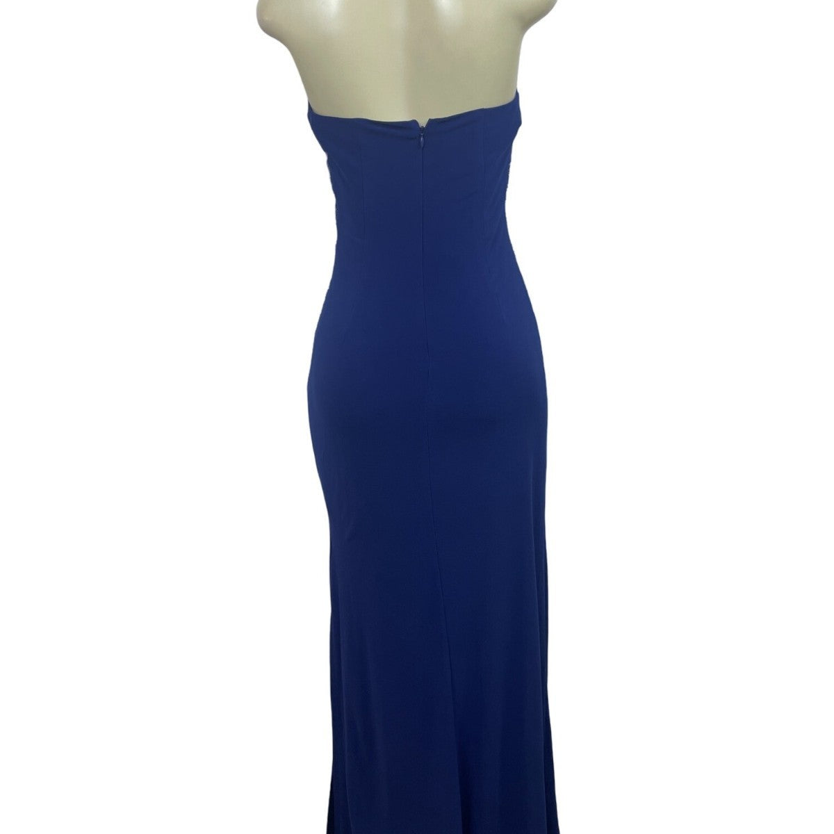 Laundry By Shelli Segal Womens Blue Polyester Spandex Halter Maxi Dress Size 4