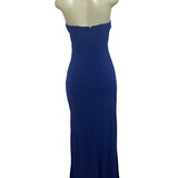 Laundry By Shelli Segal Womens Blue Polyester Spandex Halter Maxi Dress Size 4