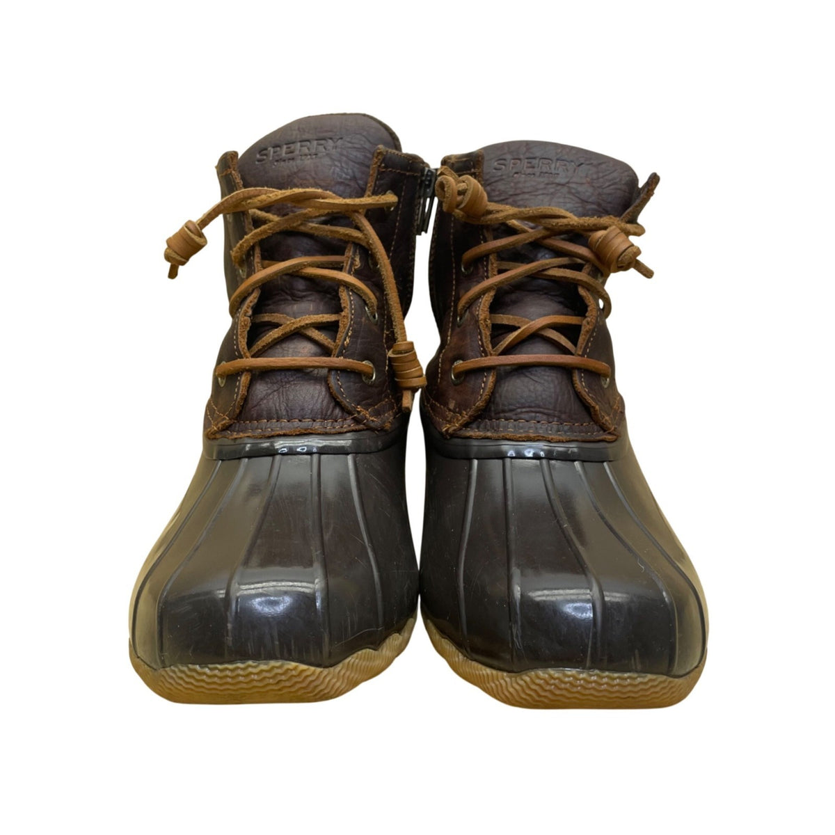 Sperry Women’s Brown Leather Classic Outdoor Waterproof Duck Boots Size 7.5W