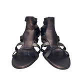 Amalfi By Rangoni Women’s Copper Brown Strappy Leather Low Heel Sandals Size 9M