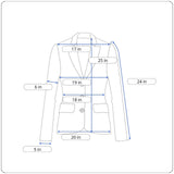 Herbert Grossman Womens Gray Plaid Button-Up Blazer Rayon Material Size 10 USA M