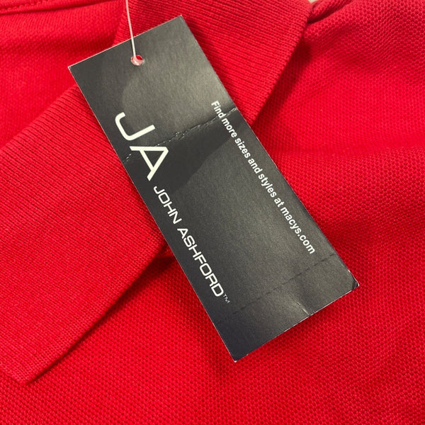 John Ashford Mens Red Polo Shirt Short Sleeve Casual  Sz XXL
