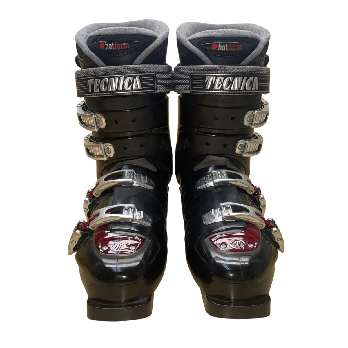 Tecnica Men’s Black & Gray Adjustable Buckles Icon DP Hot Form Ski Boots Size 9