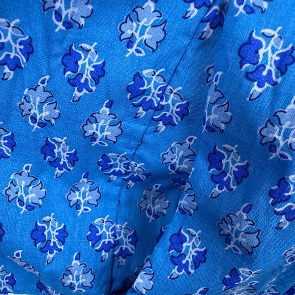 J.Crew Blue & White Floral Sleeveless Square Neck Dress W/ Lace Trim Sz 6 - New