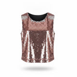 Eva Mendes Womens Rose Gold Sequined & Sleeveless Party Tank Top Size XL