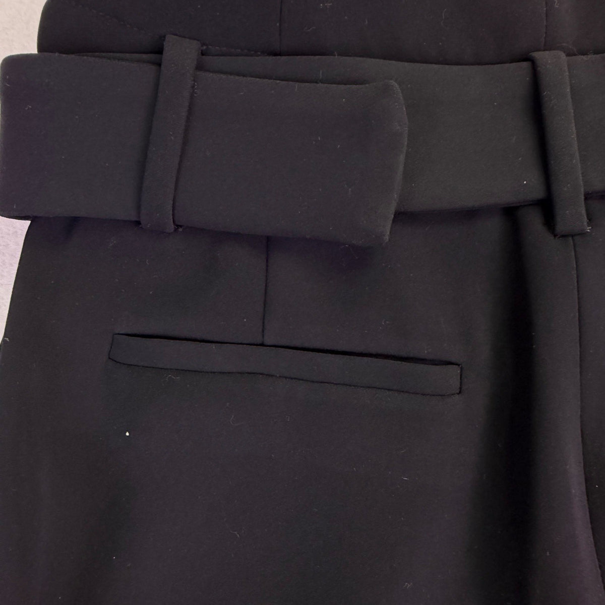Michael Kors Women Black Wide Leg Belted Cropped Pants Size 6
