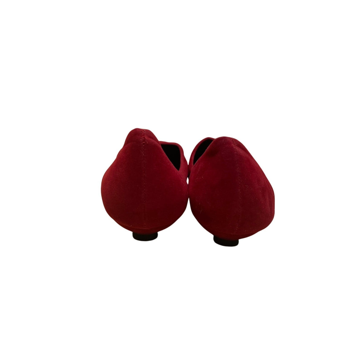 Xin Ma Women’s Red Faux Suede Slip-On Pointed Toe Ballet Low Heels Size 25