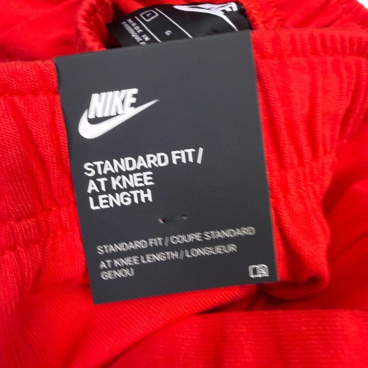 Nike Mens Red Cotton Drawstring Shorts Lightweight Casual Comfort Size L