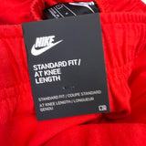 Nike Mens Red Cotton Drawstring Shorts Lightweight Casual Comfort Size L