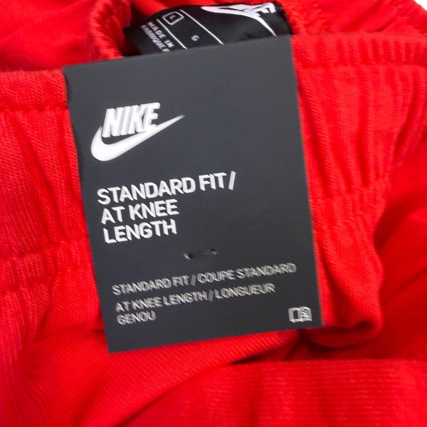 Nike Mens Red Cotton Drawstring Shorts Lightweight Casual Comfort Size L