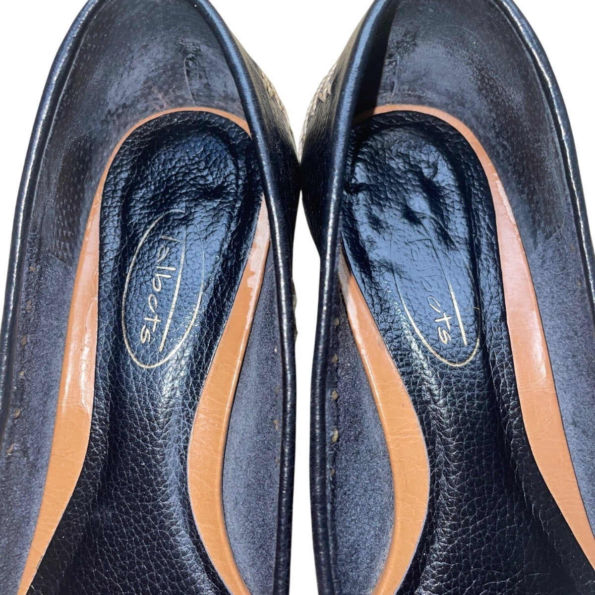 Talbots Women’s Black Leather Gold Chain Slip-On Primo5 Heeled Loafers Size 6M