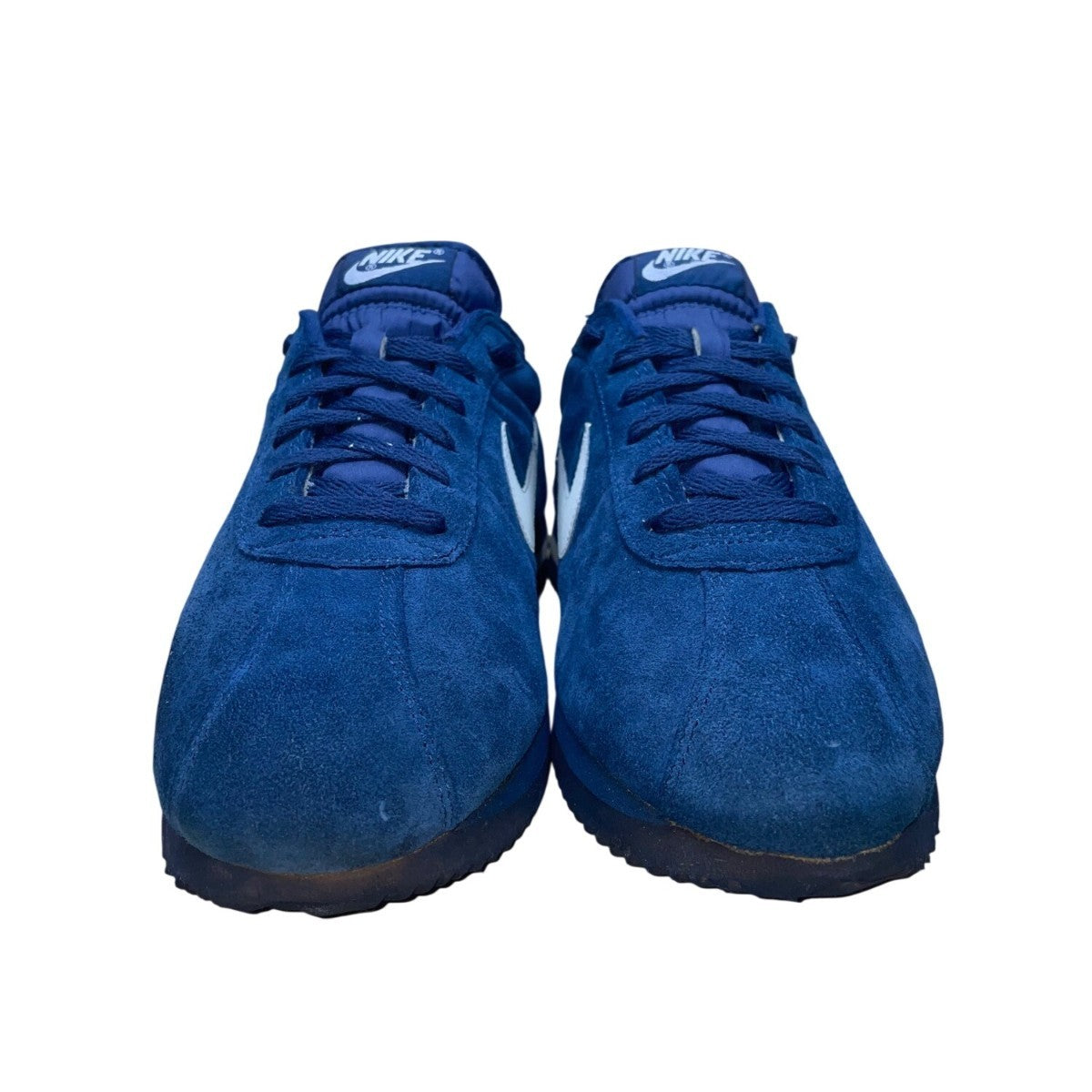 Nike Men’s Blue Suede White Swoosh Detail Retro Cortez Sneakers Size 12