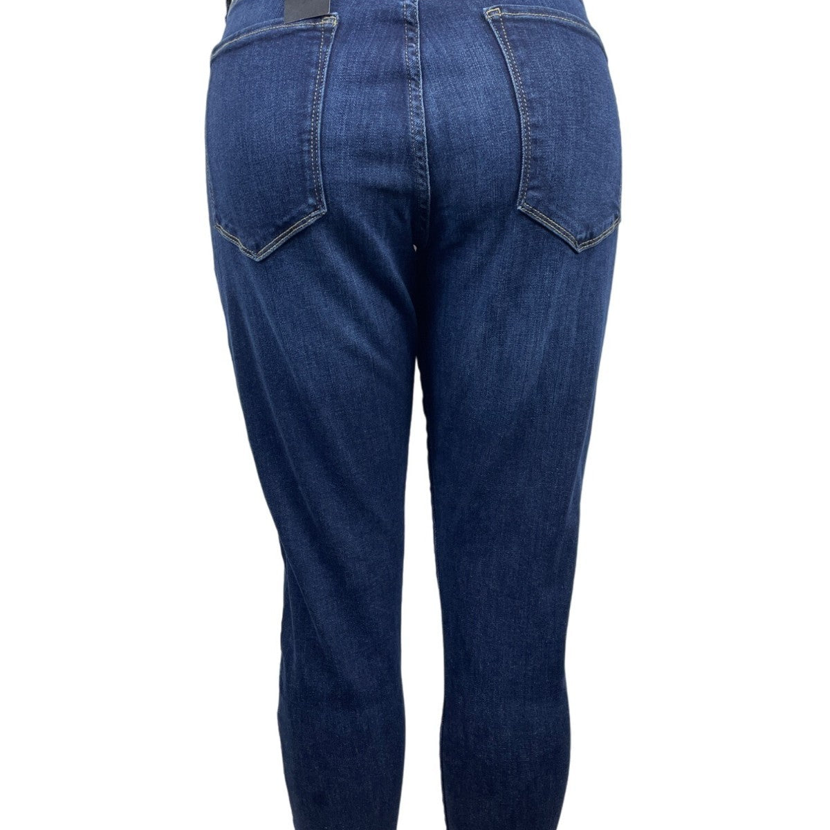 Womens Mid-Rise Dark Blue Skinny Jeans New