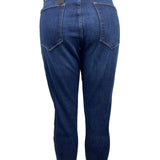 Womens Mid-Rise Dark Blue Skinny Jeans New