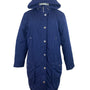 Ralph Lauren Long Navy Blue Hooded Jacket For Women’s With Snap Buttons Sz M