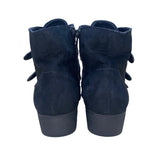 Ana Women’s Black Faux Suede Buckle Strap Memory Foam Ankle Booties Size 10M