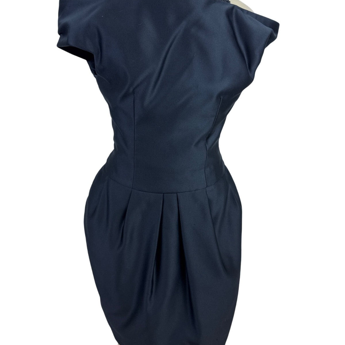 Vintage Victor Costa Black Cocktail Dress With Bow Back & Pleated Skirt Sz 6