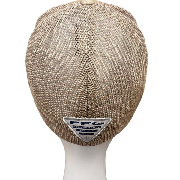 Columbia Unisex Beige Mesh American Flag Outdoor Performance Cap Sz S/M