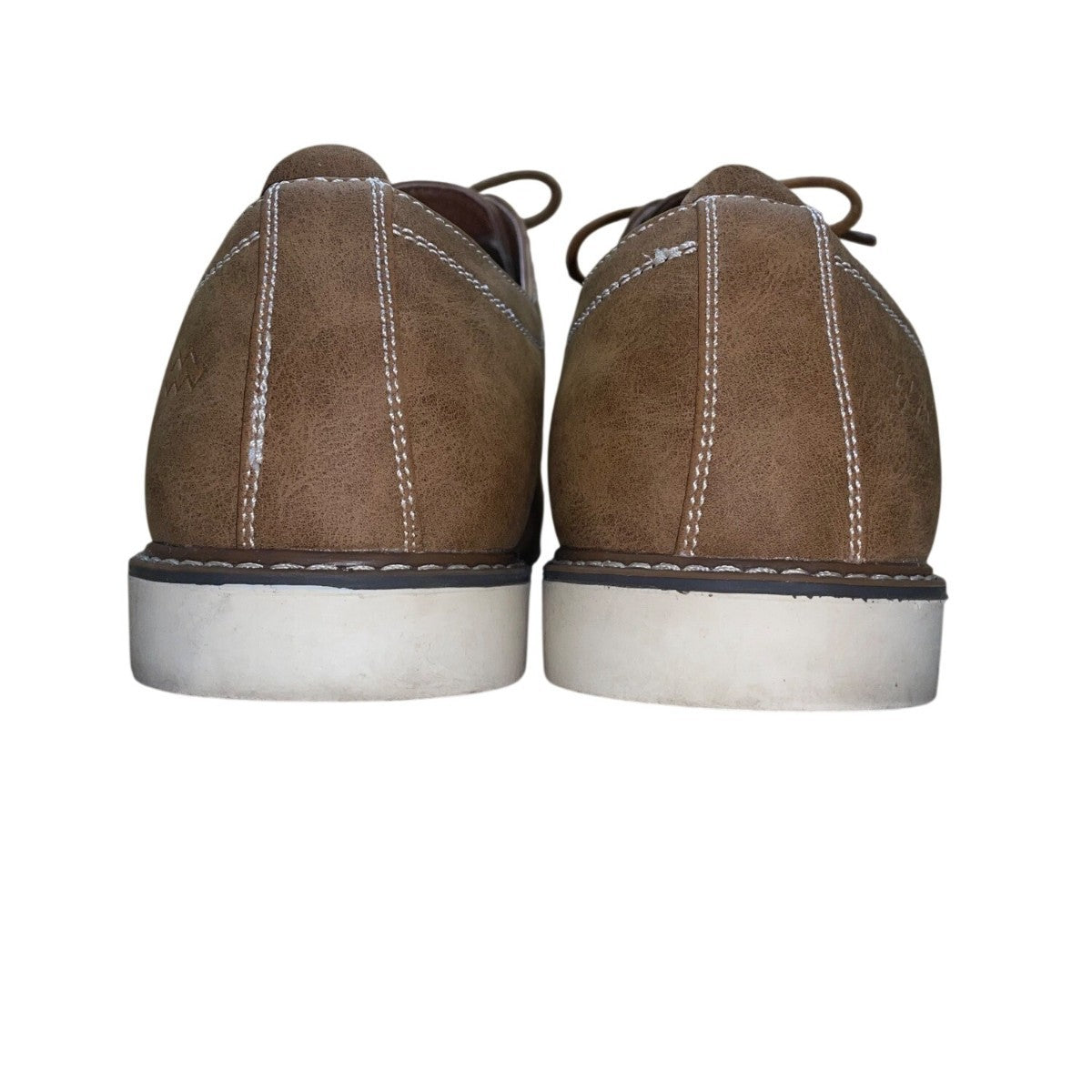 Mio Marino Men’s Brown Faux Leather Perforated Lace Up Oxford Shoes Size 12