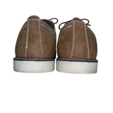 Mio Marino Men’s Brown Faux Leather Perforated Lace Up Oxford Shoes Size 12
