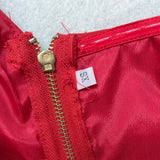 Shein Women’s Red Skirt and One Shoulder Ruffle Blouse Sz XS