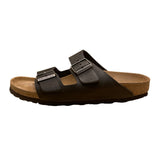Birkenstock Unisex Black Arizona Leather Double Strap Sandals Size L11 M8
