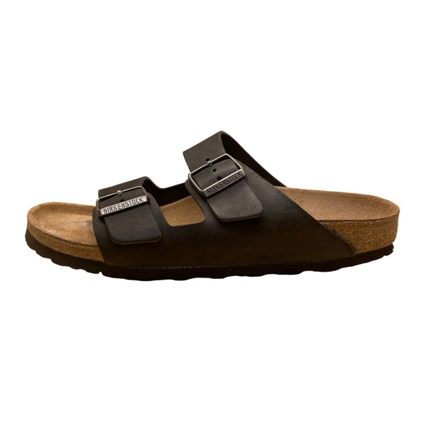 Birkenstock Unisex Black Arizona Leather Double Strap Sandals Size L11 M8