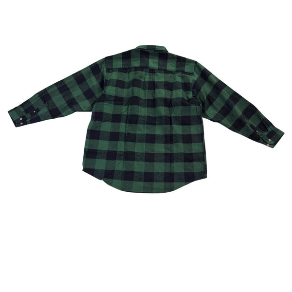 Field & Stream Mens Green Plaid Cotton Button-Up Long-Sleeve Shirt Size XXL