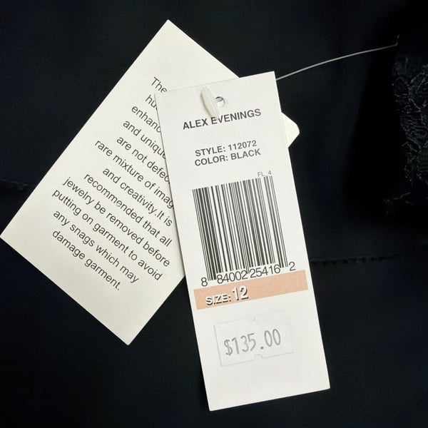 Alex Evenings Womens Tiered Dress Evening Wear Size 12