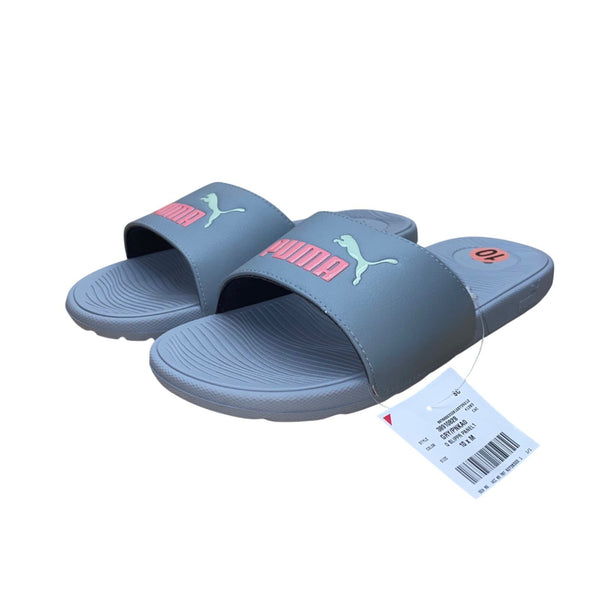 Puma Women’s Gray & Pink Soft Foam Cool Cat Comfort Sandals Size 10