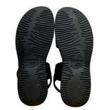 Easy Spirit Woman's Black Leather With Adjustable Straps Wheeze Sandals Size 7M