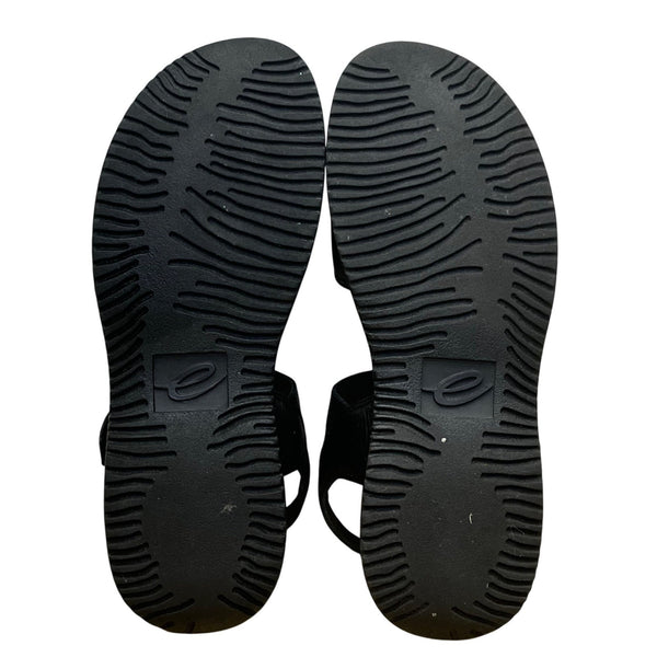 Easy Spirit Woman's Black Leather With Adjustable Straps Wheeze Sandals Size 7M