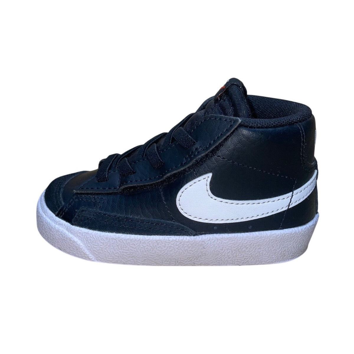 Nike Kids Black & White Leather Mid-Top Blazers Sneakers Size 7C