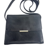 Lgin Women's Black Leather Crossbody Messenger Bag Sz M