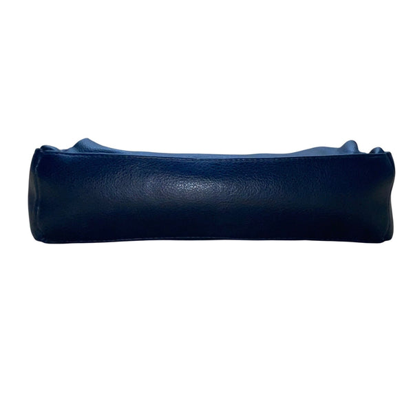 Women’s Navy Blue Faux Leather With Adjustable Strap & Rear Pocket Crossbody Bag