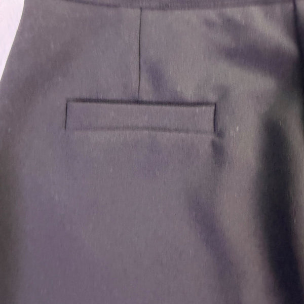 Petite Studio Womens Black Flared Pants Pearl Embellishments Sz XS