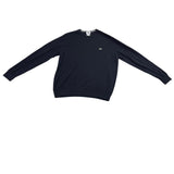 Lacoste Mens Black Cotton Crewneck Sweater Classic Fit Pullover Size 6 