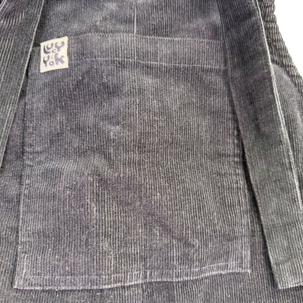 Lucy & Yak Womens Black Corduroy Overalls Adjustable Size UK 8R
