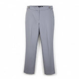 Ann Taylor Womens Light Gray Dress Pants Flat Front Button Details  Size 12