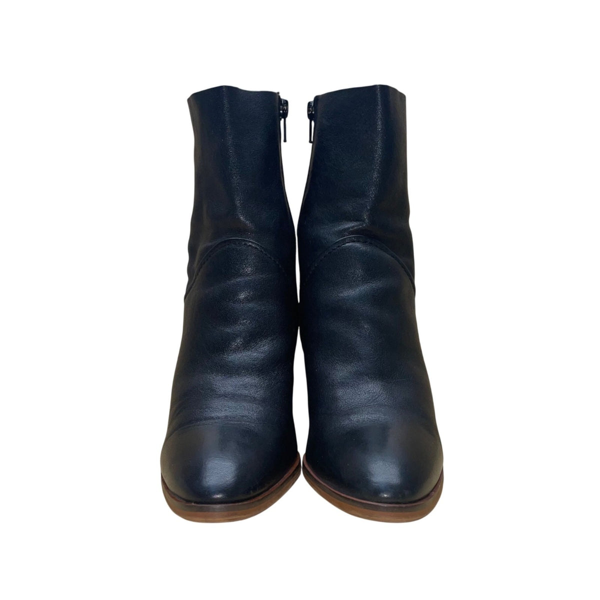 Aldo Women’s Black Leather Block Heel Fearien Ankle Boots Size 6